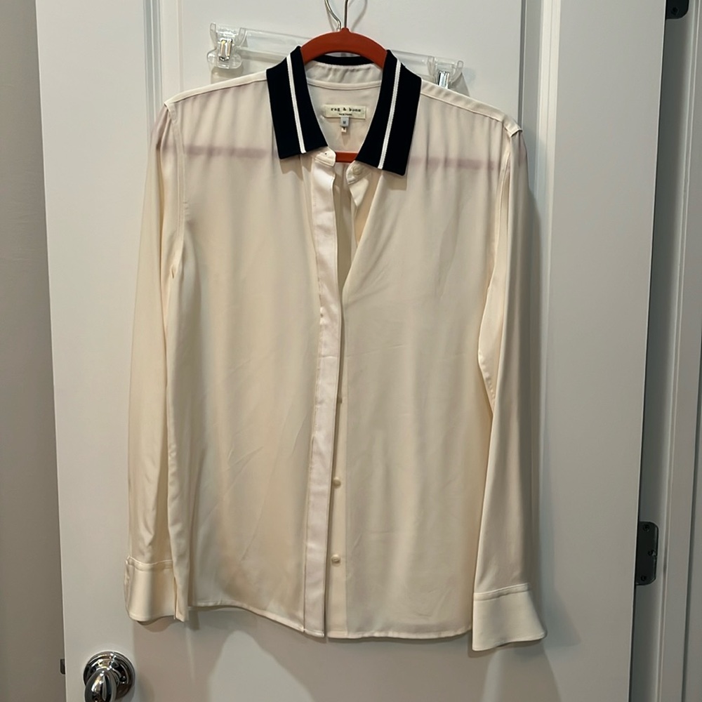 Rag & Bone Silk Collared Shirt